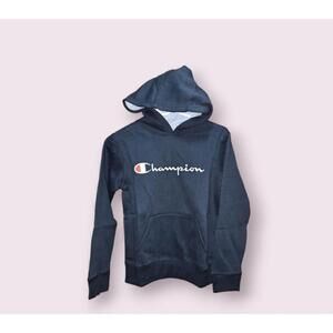 Boys Champion Black Pullover Hoodie Size M NWT